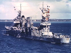 Cruiser USS Quincy in 1942